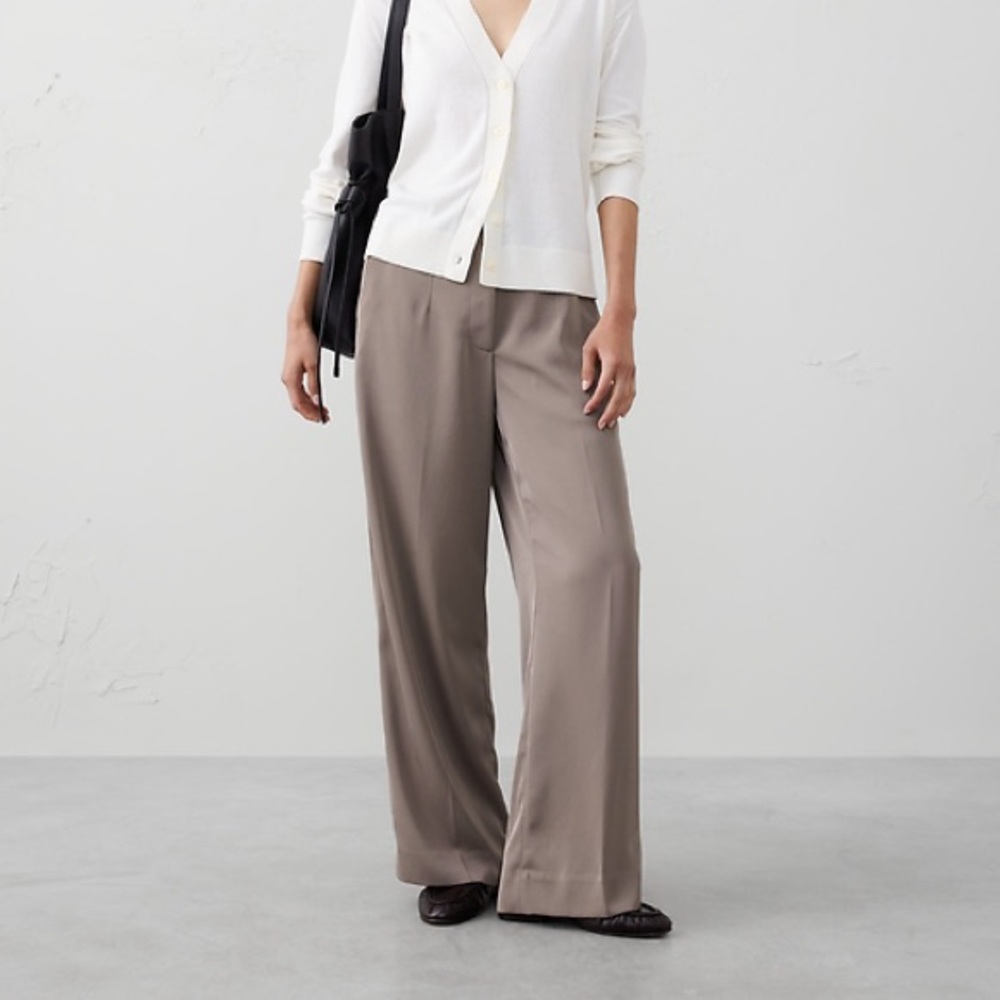 WIDE-LEG HIGH-RISE SATIN TROUSER